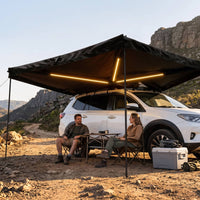Wide Coverage 270-Degree Awning Waterproof 270 Degree Awning Fold-out Camping Shelter Weather-Resistant for Overlanders, Campers, SUV