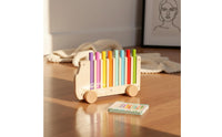 Educational Car Toy Wooden Color Sorting Toy Wood Learning Game for Young Children, Kids, Preschool, Classroom