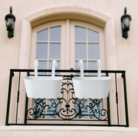 Plant Pots with Spray Paint Finish for Hanging Plant Displays, Metal Planter with Detachable Hook, Balcony Planters for Railing, Wall Planter