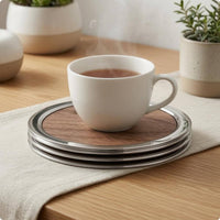 3 Pieces Round Coaster Circular-Edged Table Accessory Easy to Clean Household Accessories