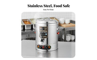 Multi-Functional Commercial Electric Cooking Pot Adjustable Temperature Control Large Capacity Soup Kettle Auto Shut-Deactivated Dry-Overheat Protection Countertop Water Boiler and Warmer High Power for Caterers, Restaurant Employees, Cafeteria, Hotel