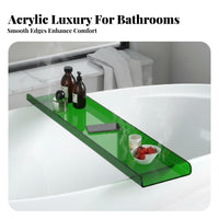 Acrylic Bathtub Tray Waterproof Acrylic Bath Tray Easy to Clean Transparent Bath Tray for Couples, Book Lovers, Relaxation, Home Spa