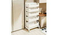 Rolling Storage Cart Sturdy Steel Frame Fruit and Vegetable Storage Rack Heavy Duty Multi-Tier Vegetable Rack for Pantry, Office