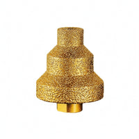 Tapered Tile and Stone Hole Opener Textured Stepped Hole Opener Abrasive Diamond Step Drill Bit Gold Colored
