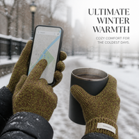 Women's Australian 100% Wool Blend Fingerless Touchscreen Gloves
