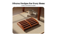 Wooden Foot Roller Stimulates Acupoints Acupressure Foot Board Pressure Point Reflexology Tool for Home Use, Under Desk