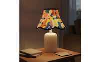 Universal Fit Floral Textile Lampshade Handmade Design Scalloped Rim Lighting Shade Suspended Light Shade for Bedroom, Living Room, Hotel