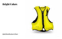 High Visibility Colors Adult Child Flotation Vest Heavy-Duty Zipper Swimming Buoyancy Vest Skin-Friendly Material for Adults, Boating, Beach