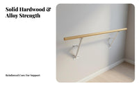 Wall-Mounted Dance Barre Smooth Unblemished Surface Wall Mounted Dance Bar Stable Home Studio Dance Practice Bar for Beginners, Practice Room