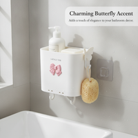 Wall-Mounted Comb Toothbrush Holder for Bathroom Storage, No-Drill Organizer