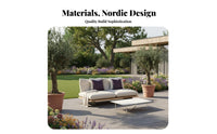 Woven Sofa and Chair Set Nordic Design 4-Piece Woven Sofa Set Outdoor Furnishing for Hosts, Hospitality Businesses, Garden, Balcony, Deck