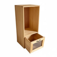 Vertical Book Rack with Drawer Multi-Functional Desktop Organizer for Study Room