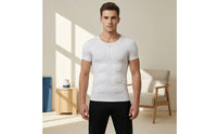 Padded Undershirt with Muscle Chest Invisible Body-Hugging Stretch Shapewear for Men, Cosplayers, Under Clothes