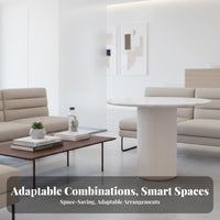 Multi-Person Seating Arrangement Elegant Design Scalloped rear Chair and Table Set Plush Upholstery Commercial Furniture for Clients, Lounge, Boutique