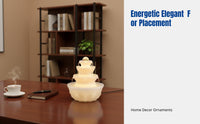 Feng Shui Water Flow Decor, Non-Electric Circulating Water Table Ornament, Wealth-Attracting Desktop Accent for Office