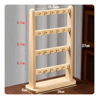 Solid Wood Bracelet Holder Rack Multi-Functional Wooden Jewelry Stand Sturdy & Stable for Vendors, Market Stall, Retail Display, Dresser Top