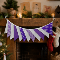 Halloween Thanksgiving Christmas Cotton Polyester Pennant Banner for Parties and Outdoor Camping