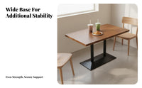 factory-inspired aesthetic Round Pedestal Table Space-Saving Round Pedestal Base Easy to Clean Commercial Furniture Minimalist Design for Restaurant Owners, Business Managers, Event Planners, Snack Bar, Canteen, Cafeteria, Bistro