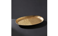 Elliptical Tray Flat Tray with Gold Finish for Coffee Table