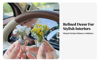 Long-Lasting Fragrance Mini Flower Vase Car Dispenser Miniature Design Car Air Vent Flower Ornament Compact Size for Women, Drivers, Driving