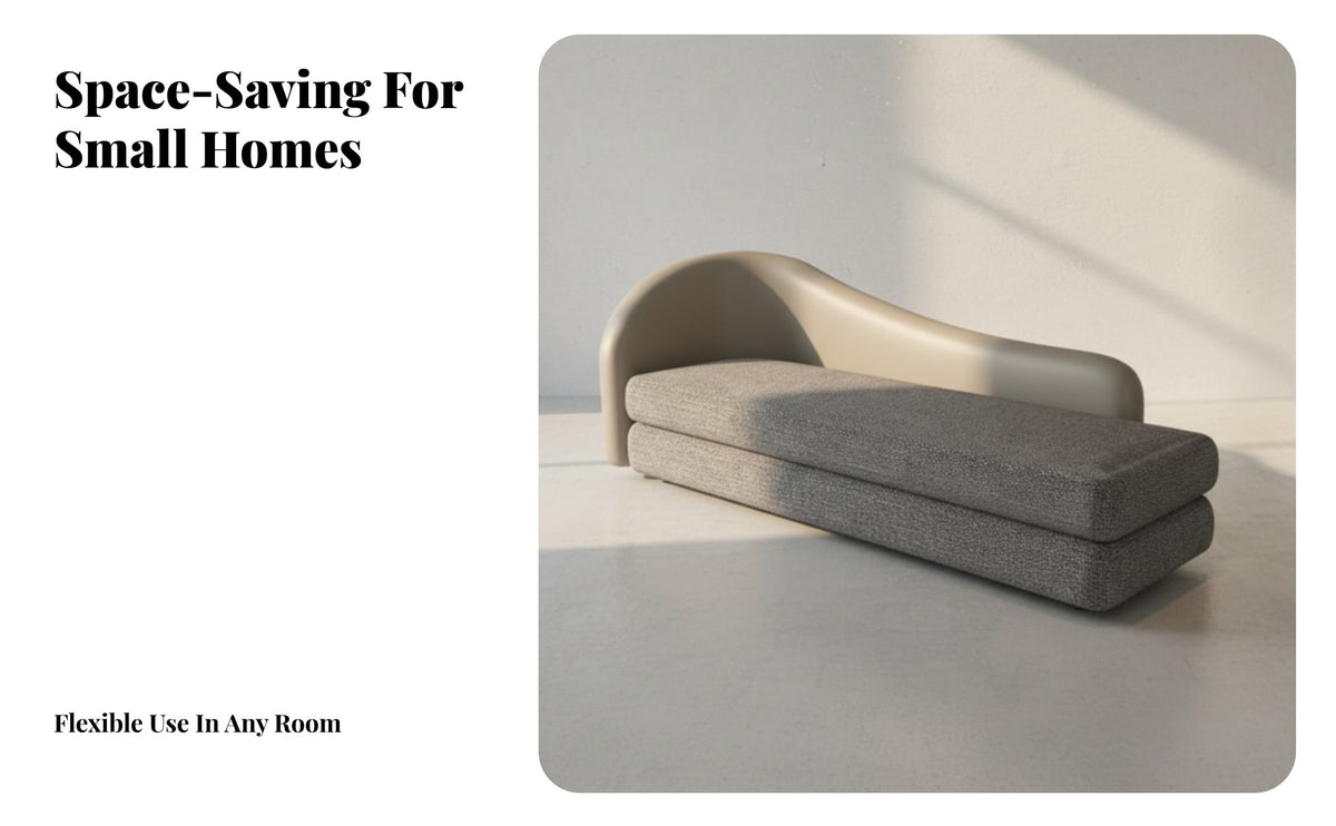 Nordic Design Curved 2-Seater Sofa Light Luxury Design Curved Settee Small Space Friendly Loveseat Unique Shape for Apartment Dwellers, Couples, Homeowners, Bedroom, Office