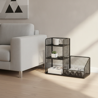 Under-Desk Rolling Storage Cart with Shelves for Books and Bags