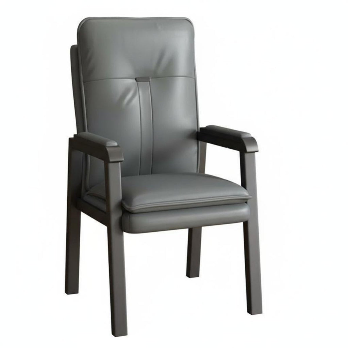 Ergonomic Design Upholstered Mahjong Chair Leather-Like Finish Household Furniture Curved supportrest Accent Seat for Game Room Owners, Adults, Home