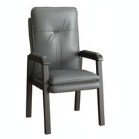 Ergonomic Design Upholstered Mahjong Chair Leather-Like Finish Household Furniture Curved supportrest Accent Seat for Game Room Owners, Adults, Home