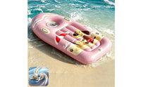 Portable Inflatable Kickboard with Pump Thickened Swim Buoyant Board with Handles Widened for Children, Toddlers, Swimming Pool, Beach