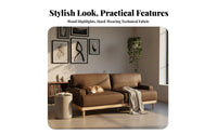 Japanese design Fabric Sofa with Wood Frame damage-resistantResistant Living Room Furniture Minimalist Design Couch Upholstered for Pet Owners, Apartment Dwellers, Homeowners, Lounge Area, Home