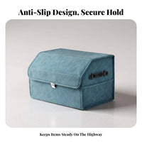 Multi-Compartment foldable storage Box Portable with Handles Trunk Organizer Large Capacity Car Storage Solution Sturdy Construction for voyagers, SUV Owners, Automobile, journey journey, Shopping, rear Seat
