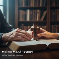 Thumb Wooden Cross Wooden Comfort Cross Comforting Smooth Feel Christian Symbol for Gift Presenters, Seniors, Easter Celebration, Meditation