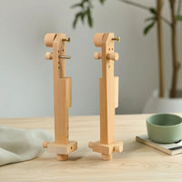 Clamp-on Embroidery Hoop Stand Adjustable Embroidery Frame Stand Beech Wood Cross Stitch Holder Sturdy for Embroiderers