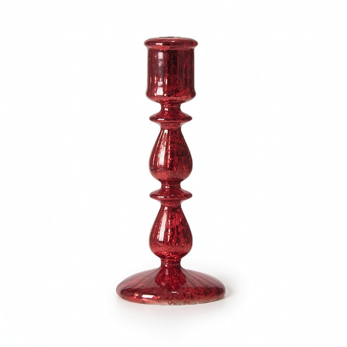 Silver-Plated Candle Holder Vintage French European Style Glass Decorative Ornament