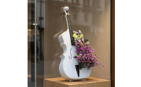 Hollow Opening Cello Planter Compact Size Resin Cello Ornament Realistic Design Musical Instrument Planter Decorative