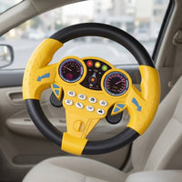 Interactive Toy Steering Wheel with Suction Cup Tactile Pretend Driving Wheel for Toddlers