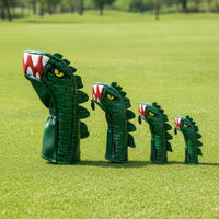 4 Pieces Dinosaur Golf Headcover Shielded Golf Club Head Cover Dinosaur Head Cover Textured Waterproof for Golfers