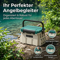 MB-700 Fishing Tackle Box, Robust Sorting Box for Anglers, Water-Resistant Tackle Case, 25-32L Capacity