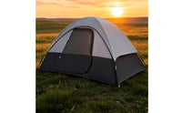 Low Dome Tent Large Doorway Double-Layer Tent Two-Color Outdoor Shelter for Hiking
