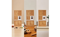 Dollhouse Cupboard with Oven Wooden Miniature Kitchen Cabinet Realistic