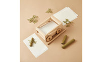 Wooden Therapeutic Roll Rolling Machine Solid Wood Hand Crank Therapeutic Roll Maker Handmade Traditional Heat Application Tube Roller for Beginners