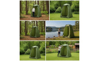 Portable Privacy Tent Windowed Camping Privacy Shelter Green Foldable Carrying Bag Portable Shower Tent for Washing
