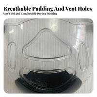 Thickened Material Taekwondo Face Mask Easy Installation Transparent Training Face Protector Anti-Strike Taekwondo Helmet Mask Breathable for Adults, Beginners