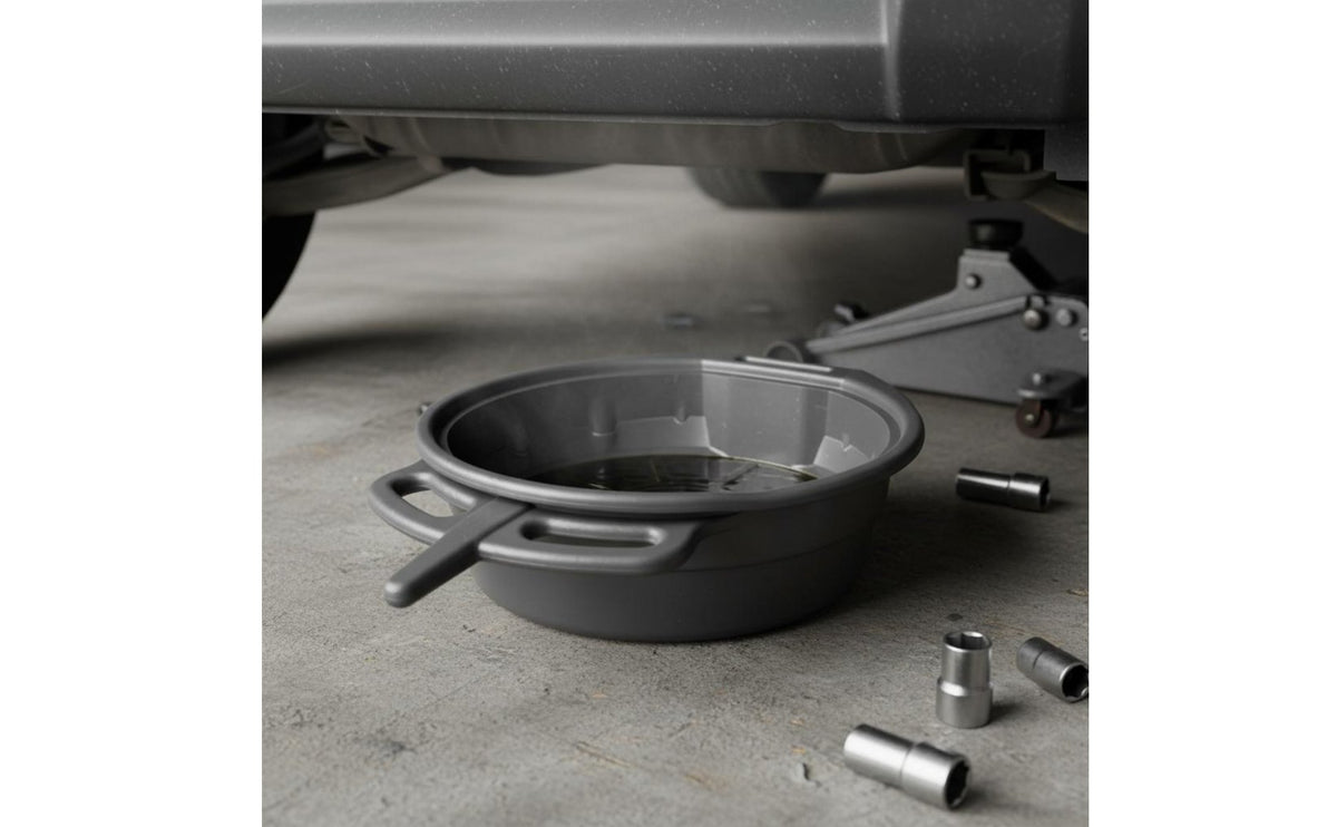 Oil Drain Pan Heat-Resistant Waste Oil Collector Heavy Duty Parts Cleaning Tub for DIY Mechanics, Auto Repair Shop, Garage, Driveway