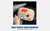 USB Rechargeable Headlamp, LED Hat Clip Light, Outdoor Cycling, Night Fishing, Red Emergency