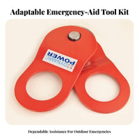 10 Ton Capacity Winch Recovery Kit Reinforced Loops Away-Road Recovery Gear Set Multi-Use Snatch Block and Tow Strap Kit Greaseable Pulley for 4x4 Enthusiasts, Truck Owners, Arborists, Winching, Emergency Situations, Outdoor