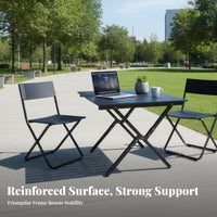 Portable Roll-up Camp Table Lightweight Slatted Roll-up Table Long-Lasting Camping Equipment Includes Carry Bag for Picnickers, Families, Tailgaters, Picnics, Backyard, Tailgating, Barbecues