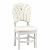 Modern Design Armless Wood Chair Padded Backrest Wooden Chair with Cutout Handle Sturdy Construction Household Furniture Easy to Move for Homeowners, Families, Restaurant Owners, Home Office, Study Room, Kitchen, Tea House