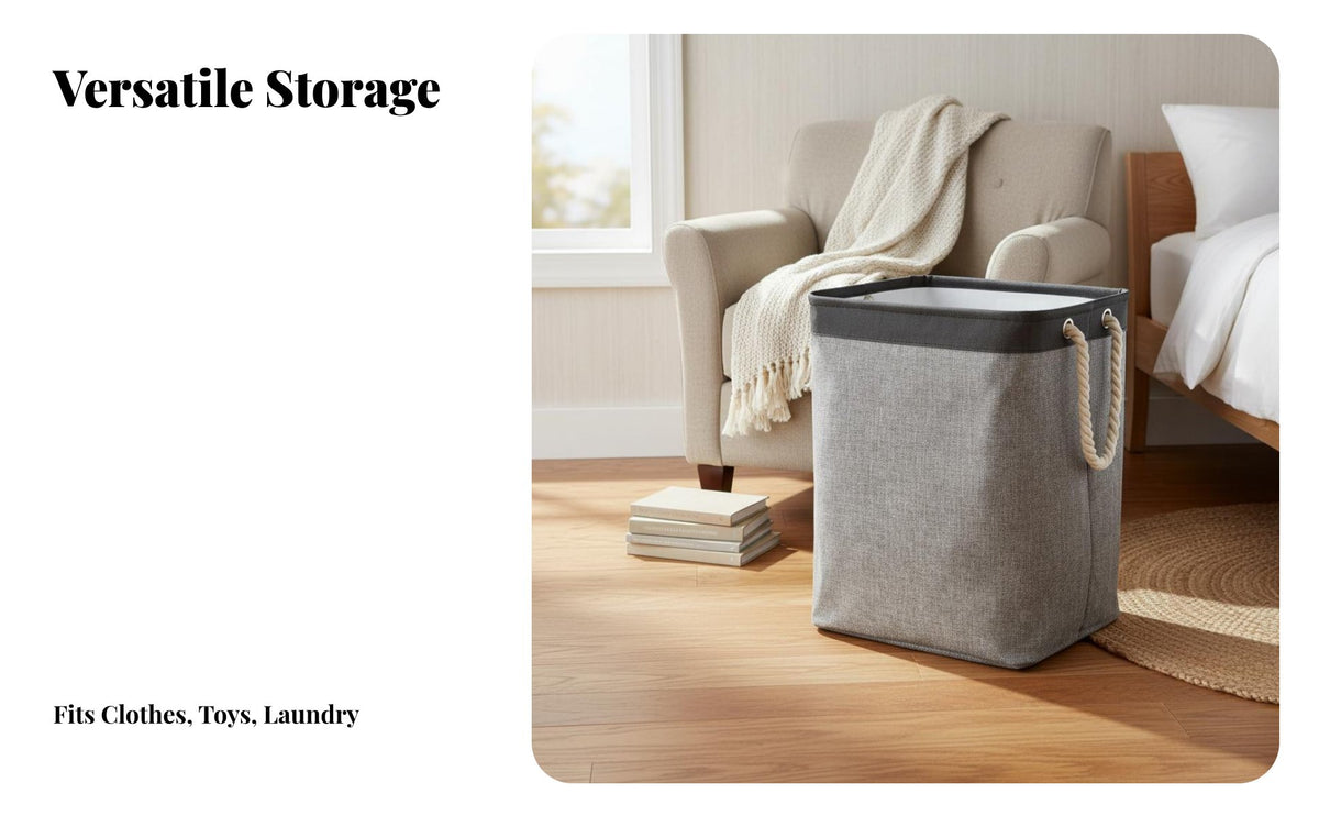 Foldable Laundry Basket Waterproof Foldable Clothes Hamper Space-Saving Foldable Laundry Hamper for Students, Apartment, Dorm Room