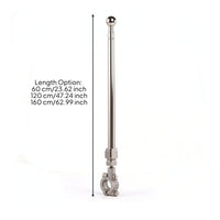 Stainless Steel Telescopic Flagpole Rustproof Flagpole with Mounting Base Locking Flag Pole Heavy Duty for Motorcyclists, Cyclists, Scooters